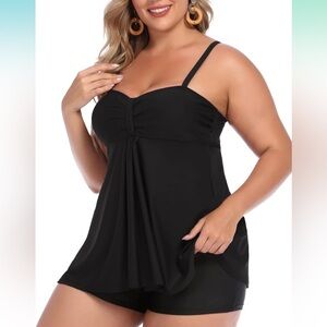 Avidlove Tankini Two Piece Bathing Suit with Shorts Sailor Stripe Swimsuit NEW🖤
